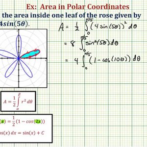 Ex: Find the Area of Petal of a Rose (Area Bounded by Polar Curve)