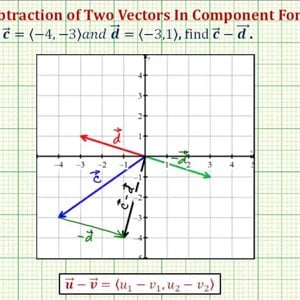 Ex: Find the Difference of Two Vectors in Component Form