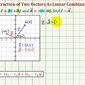Ex: Find the Difference of Two Vector Given in Linear Combination Form