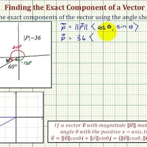 Ex 1: Find a Vector in Component Form Given an Angle and the Magnitude (30)