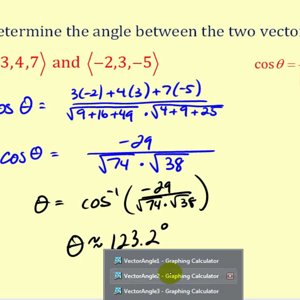 Determining the Angle Between Two Vectors