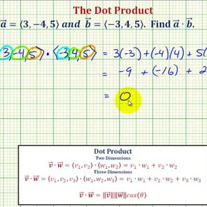 Ex: Dot Product of Vectors - 3D