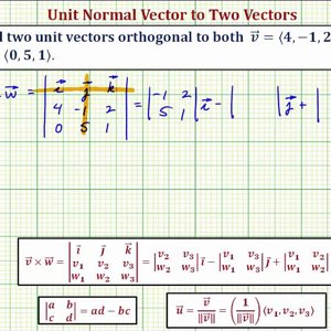 Ex: Find Two Unit Vectors Orthogonal to Two Given Vectors