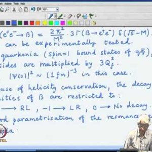Relativistic QM by Prof. Apoorva Patel (NPTEL):- Lecture 41: Bound state decay, Non-relativistic potentials