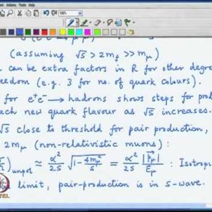 Relativistic QM by Prof. Apoorva Patel (NPTEL):- Lecture 39: Unpolarised and polarised cross-sections