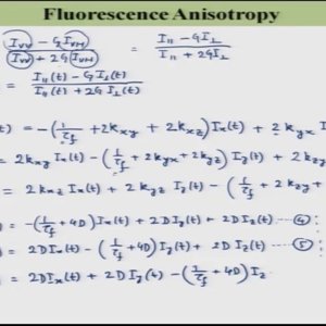 Basics of Fluorsence Spectroscopy by Prof. Pratik Sen (NPTEL):- Lecture: 28