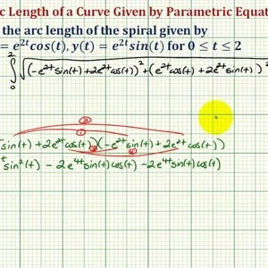 Ex: Determine Arc Length of a Spiral Given by Parametric Equations