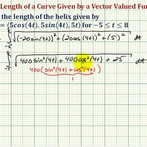Ex: Determine Arc Length of a Helix Given by a Vector Valued Function