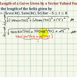 Ex: Determine Arc Length of a Helix Given by a Vector Valued Function