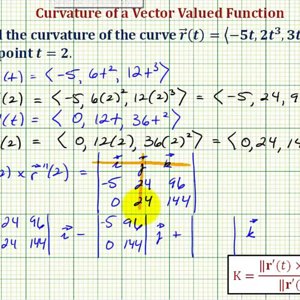 Ex 1: Find the Curvature of a Space Curve Given by a Vector Function (Cross Product)