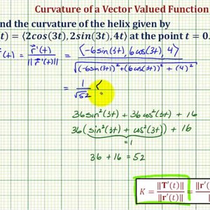 Ex 2B: Find the Curvature of a Space Curve Given by a Vector Function (No Cross Product)