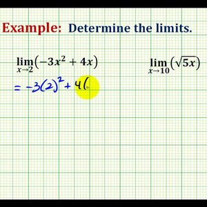 Ex 1:   Determine a Limit Analytically
