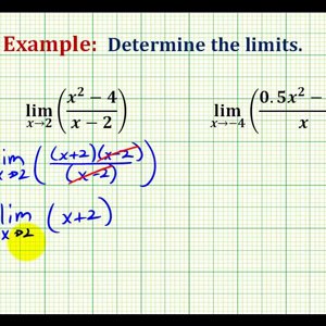 Ex 3:   Determine a Limit Analytically by Factoring