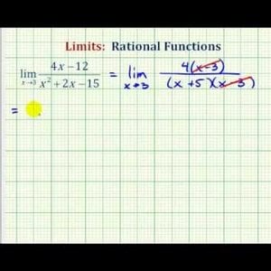 Ex 2: Determine a Limit of a Rational Function by Factoring and Simplifying
