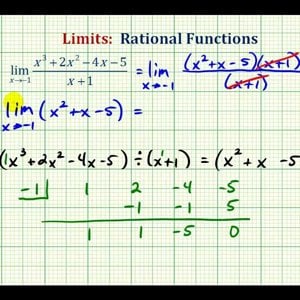 Ex 3: Determine a Limit of a Rational Function by Factoring and Simplifying