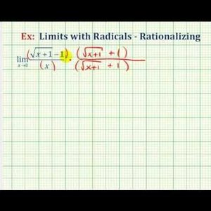 Ex: Find a Limit Requiring Rationalizing