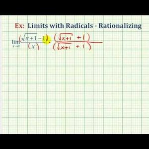 Ex: Find a Limit Requiring Rationalizing