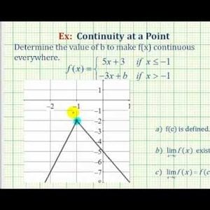 Ex 1: Find the Value of Constant to Make a Piecewise Defined Function Continuous Everywhere