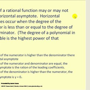 Asymptotes:  Part 1
