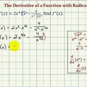 Ex: Find the Derivative of a Function Containing Radicals