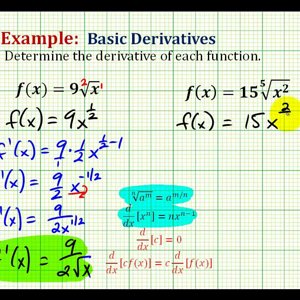 Ex 3:   Derivatives Using the Power Rule with Radicals