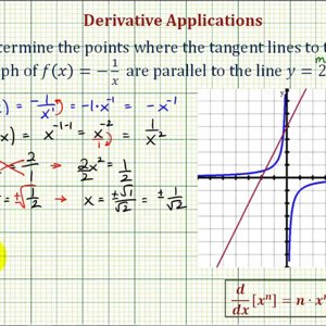 Ex: Determine Where a Function has Tangent Lines Parallel to a Given Line
