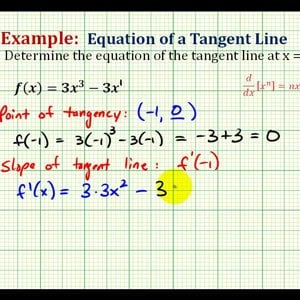 Ex: Determine the Equation of a Tangent Line to a Function Using the Power Rule