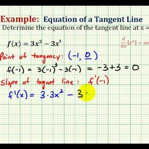 Ex: Determine the Equation of a Tangent Line to a Function Using the Power Rule