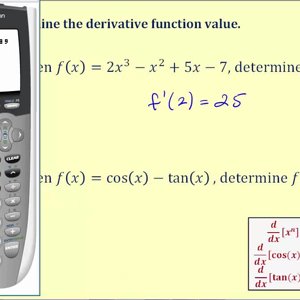 Determine a Derivative Function Value on the TI84 (Newer Software)