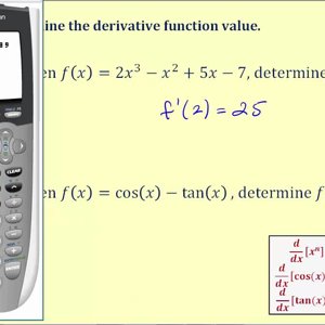 Determine a Derivative Function Value on the TI84 (Newer Software)