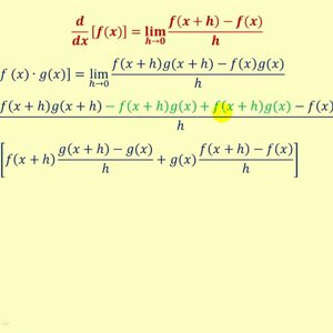 Proof:   The Product Rule of Differentiation