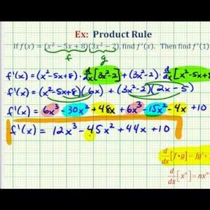 Ex: Find a Derivative Using Product Rule (Basic Example)