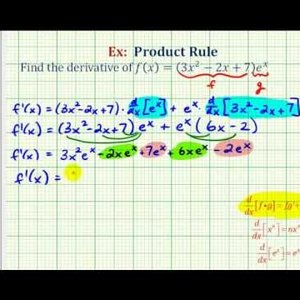 Ex: Find a Derivative Using Product Rule (Polynomial*Exponential)