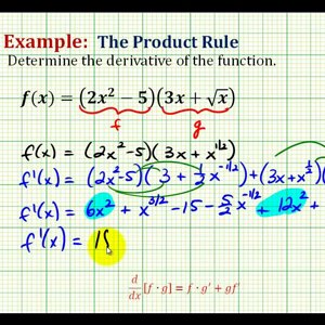Ex 2:   Determine a Derivative Using the Product Rule
