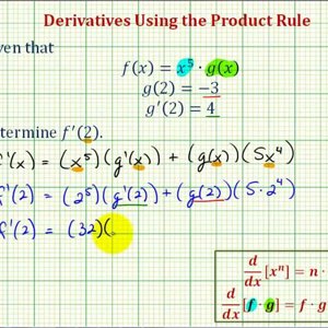 Ex: Find a Derivative Function Value - Product Rule Concept Check