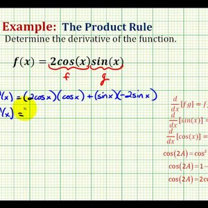 Ex 1:   Determine a Derivative Using the Product Rule Involving a Trig Function