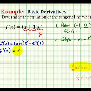 Ex:   Determine the Equation of a Tangent Line Using the Product Rule