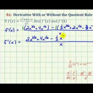 Ex 2: Quotient Rule or Power Rule to Find a Derivative (Comparison)