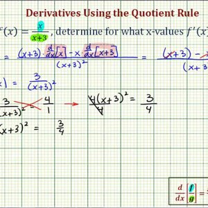 Ex: Find the X-values Where a Function has Derivative Function Value (Quotient Rule)