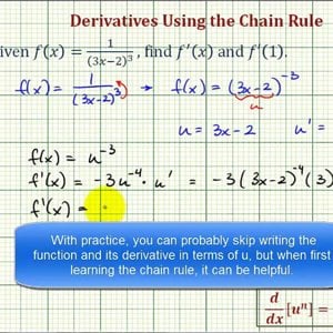 Ex: Derivatives Using the Chain Rule - Negative Exponent