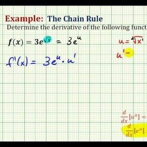 Ex 4:   Determine a Derivative Using the Chain Rule Involving an Exponential Function