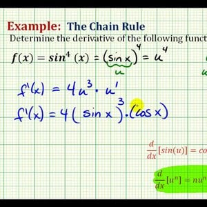 Ex 5:   Determine a Derivatives using The Chain Rule Involving Trig Functions