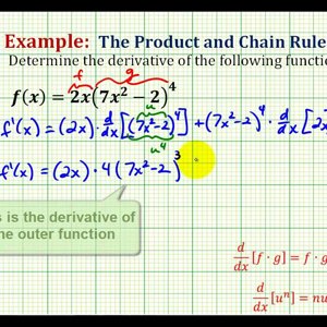 Ex 1:   Determine a Derivative Using the Chain Rule and Product Rule