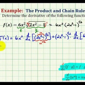 Ex 2:   Determine a Derivative Using the Chain Rule and Product Rule Involving a Radical