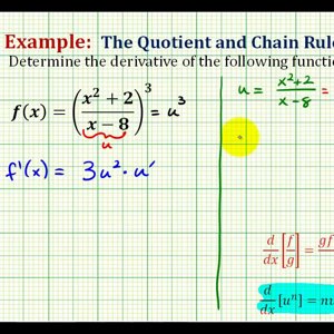 Ex:   Determine a Derivative Using the Chain Rule and Quotient Rule