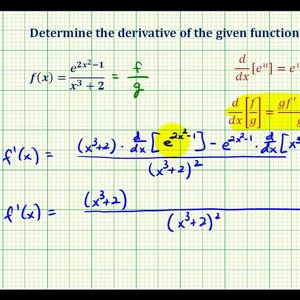 Ex 4:   Derivatives Involving the Exponential Function with Base e and the Quotient Rule