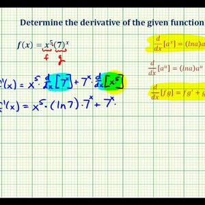 Ex 3:   Derivatives of Exponential Functions with the Product Rule