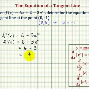 Ex: Find the Equation of a Tangent Line at a Given Point – Linear and Exponential Function