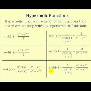 Prove a Property of Hyperbolic Functions: (sinh(x))^2 - (cosh(x))^2 = 1