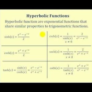 Prove a Property of Hyperbolic Functions: (tanh(x))^2 + (sech(x))^2 = 1
